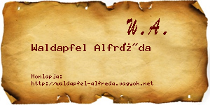 Waldapfel Alfréda névjegykártya